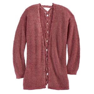 Cloud Chaser Lace-Up Braided Back Cardigan size 16